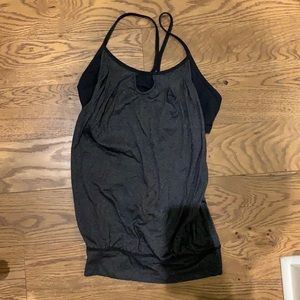 Black and gray lululemon tank top